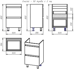 Misty Мебель для ванной Енисей 50 2 ящика белая – фотография-13